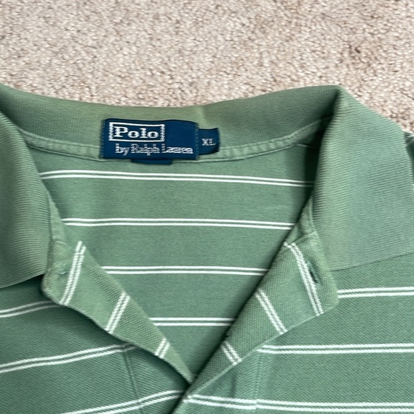 Polo Ralph Lauren Green Striped Polo Shirt - Picture 2 of 6